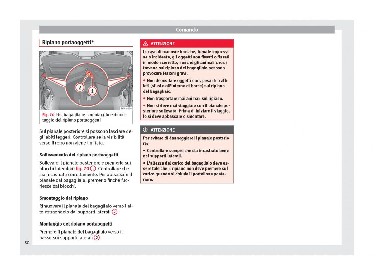 Seat Mii manuale del proprietario / page 82