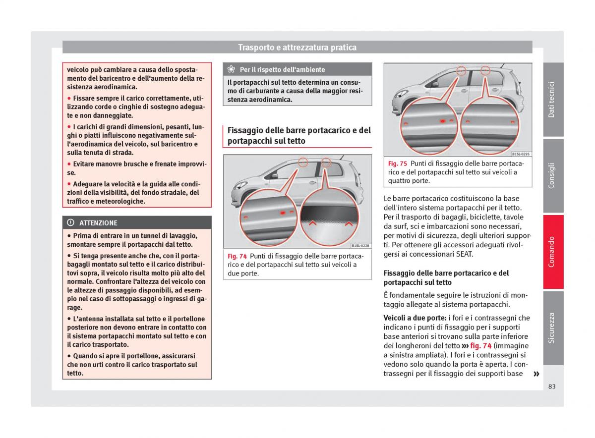 Seat Mii manuale del proprietario / page 85