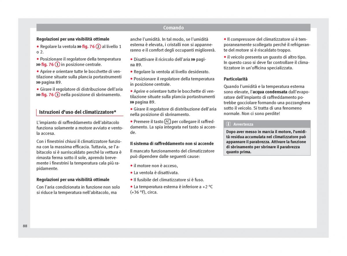 Seat Mii manuale del proprietario / page 90