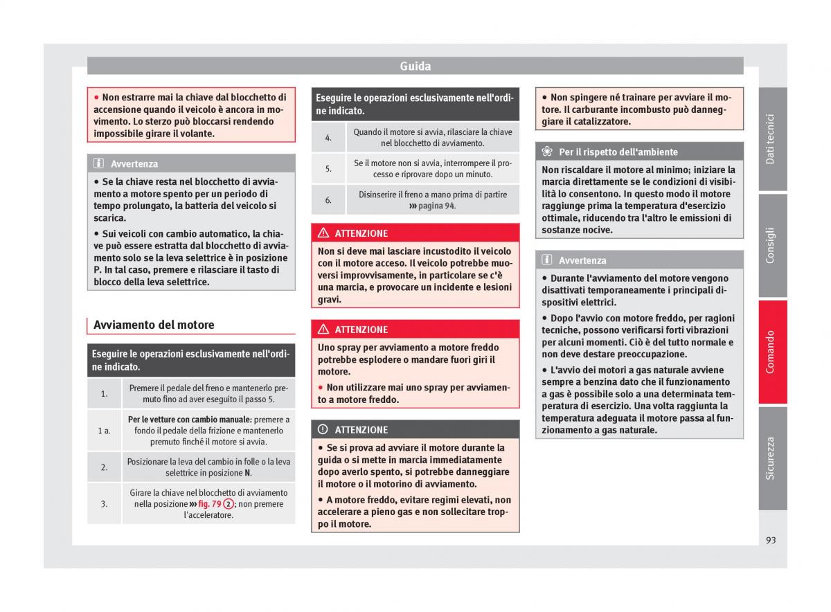 Seat Mii manuale del proprietario / page 95