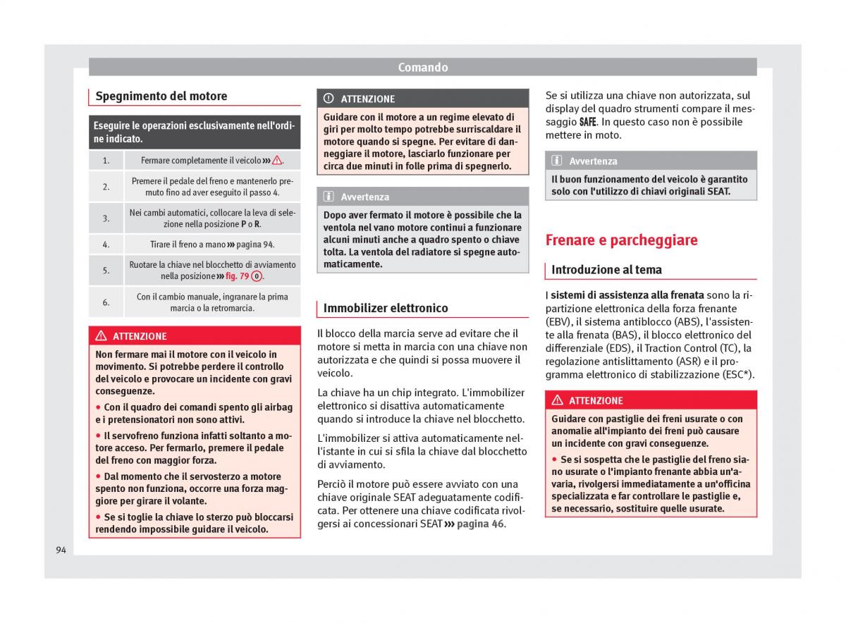 Seat Mii manuale del proprietario / page 96