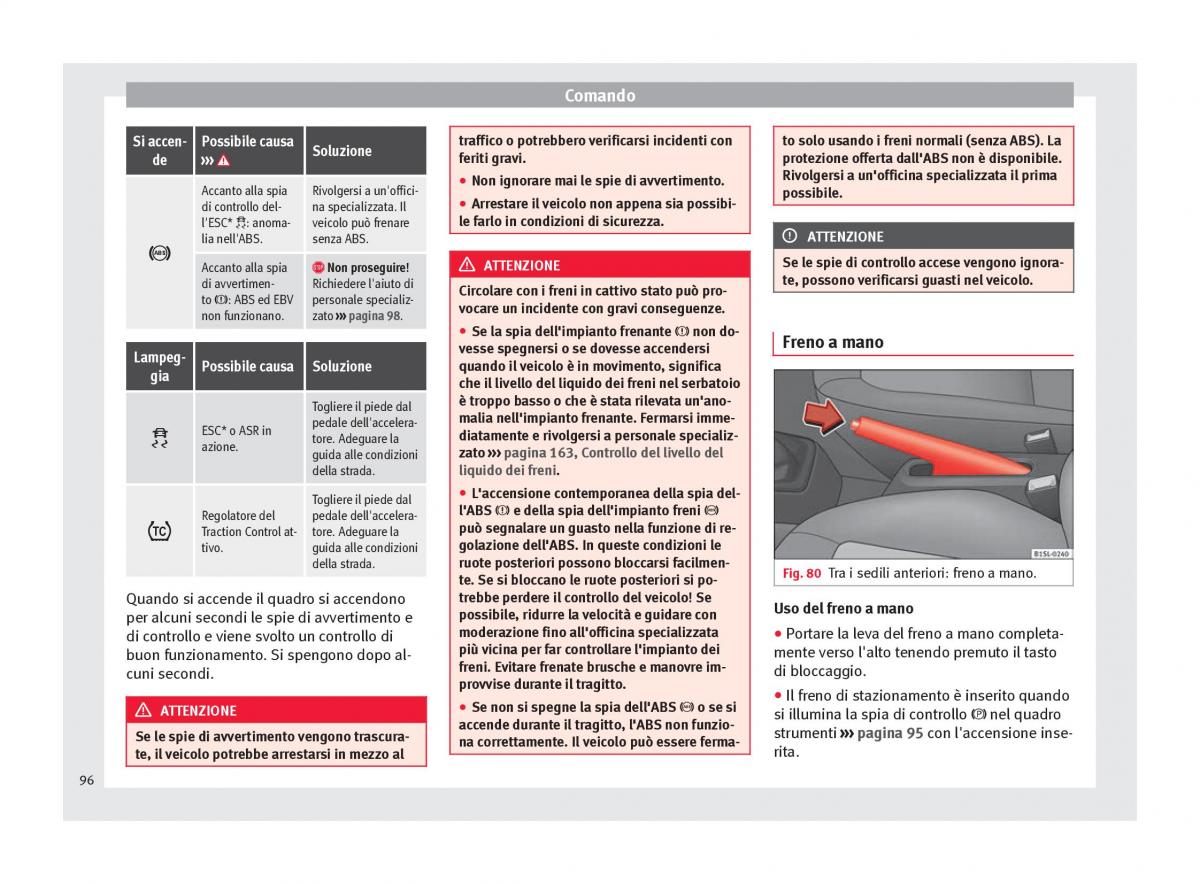 Seat Mii manuale del proprietario / page 98