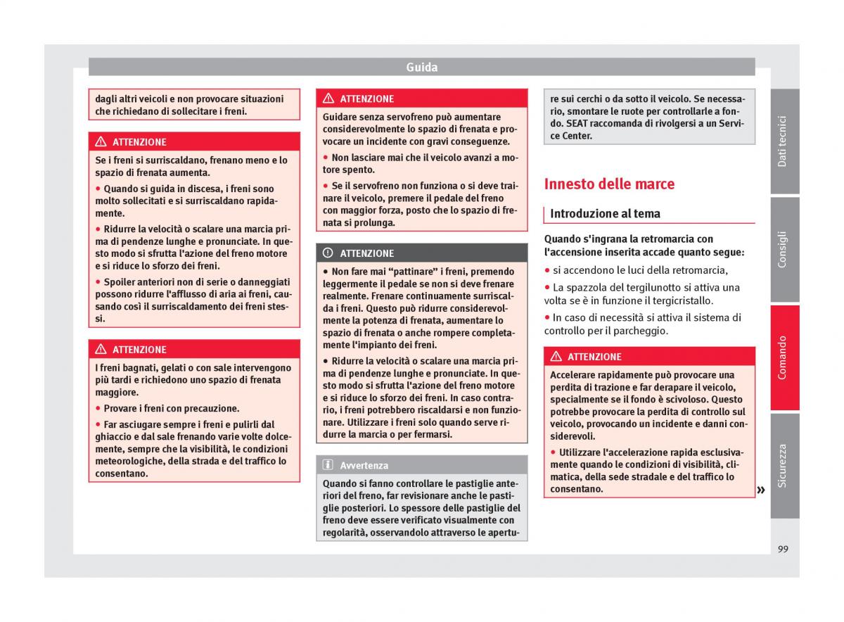 Seat Mii manuale del proprietario / page 101