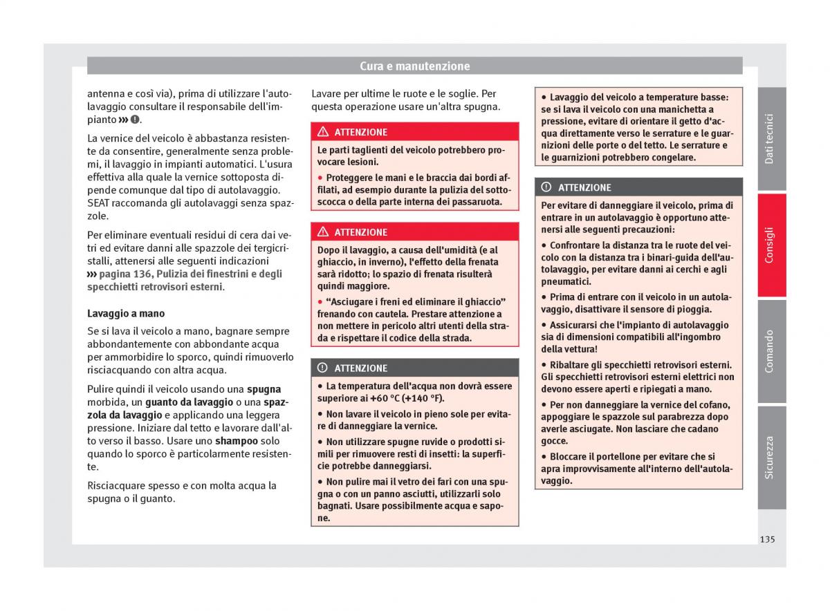 Seat Mii manuale del proprietario / page 137