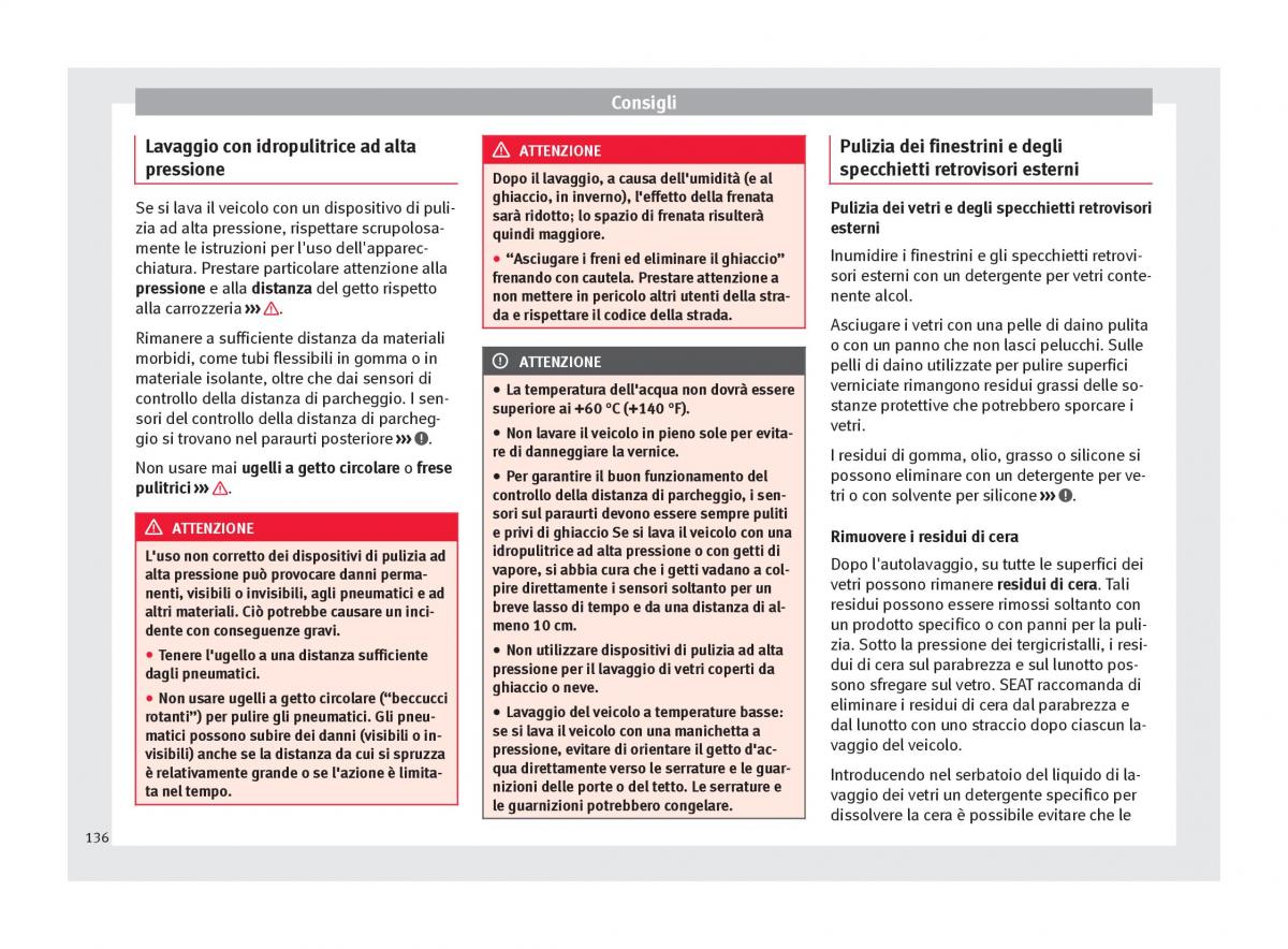 Seat Mii manuale del proprietario / page 138