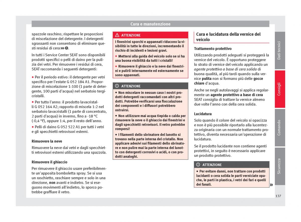 Seat Mii manuale del proprietario / page 139