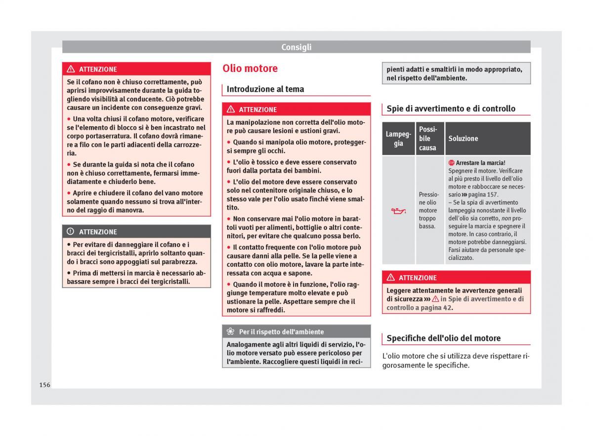 Seat Mii manuale del proprietario / page 158