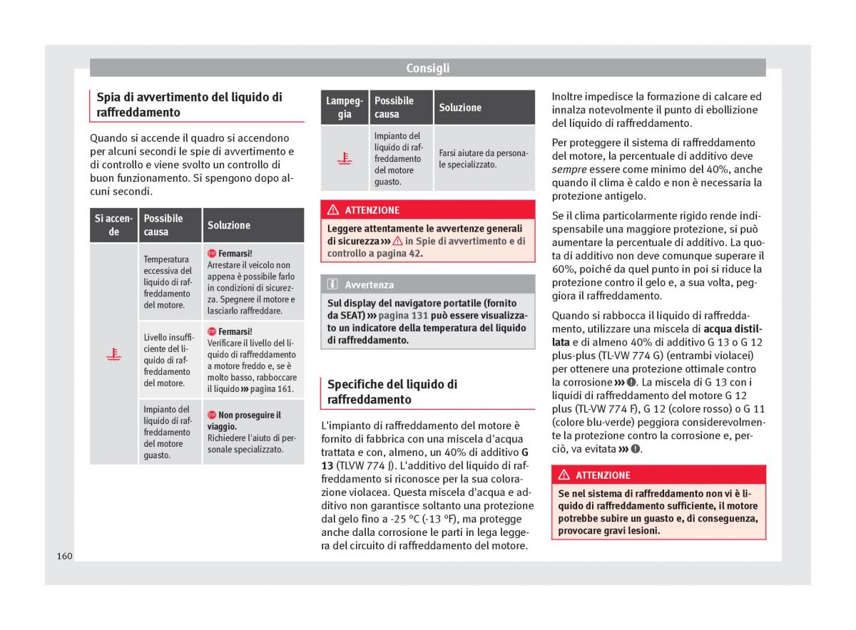 Seat Mii manuale del proprietario / page 162