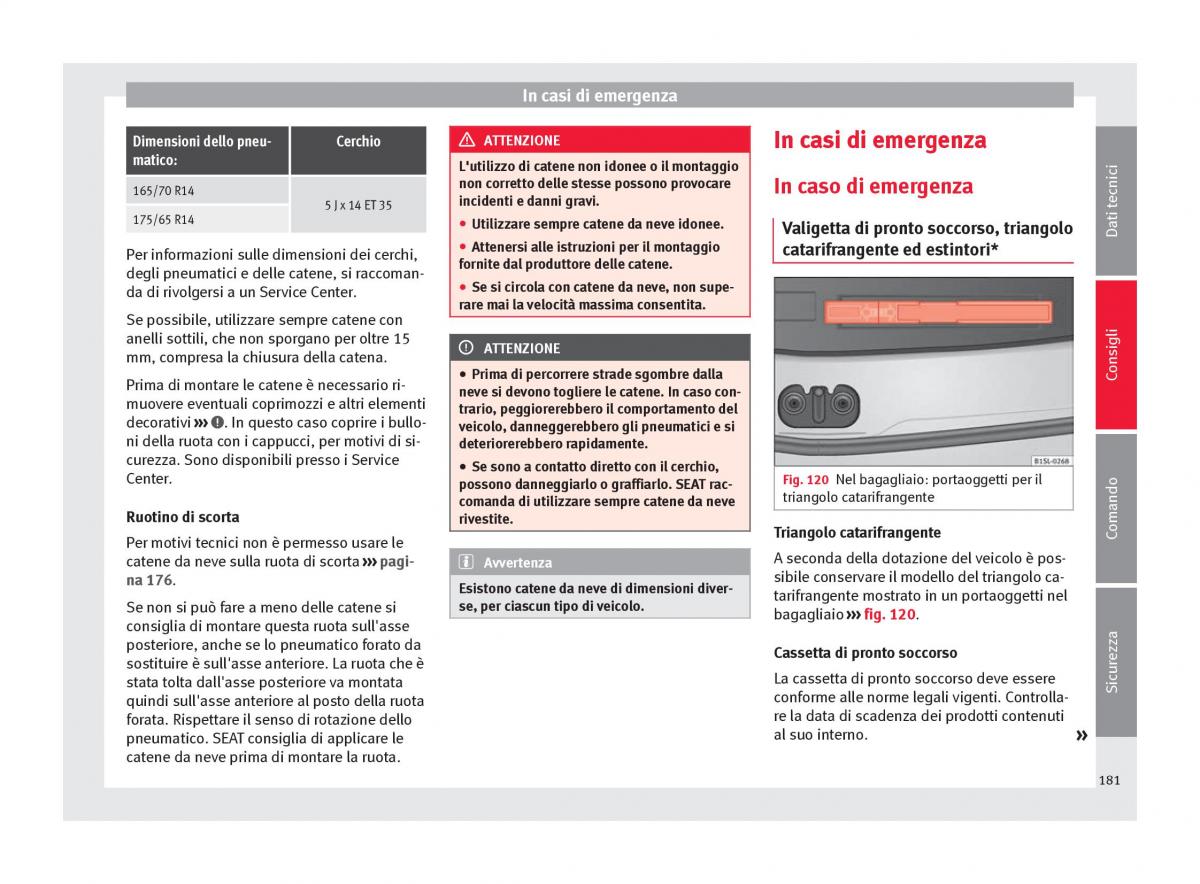 Seat Mii manuale del proprietario / page 183