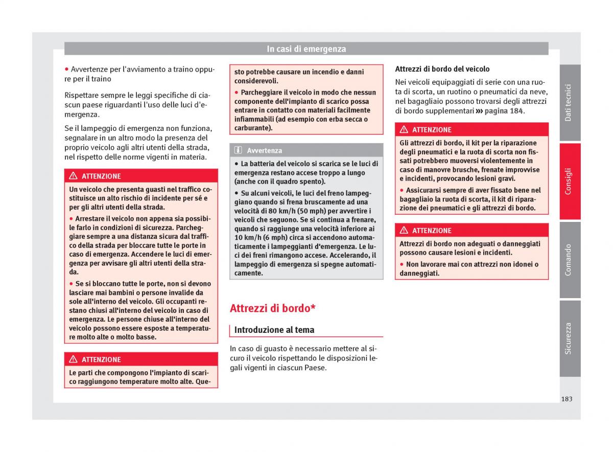 Seat Mii manuale del proprietario / page 185