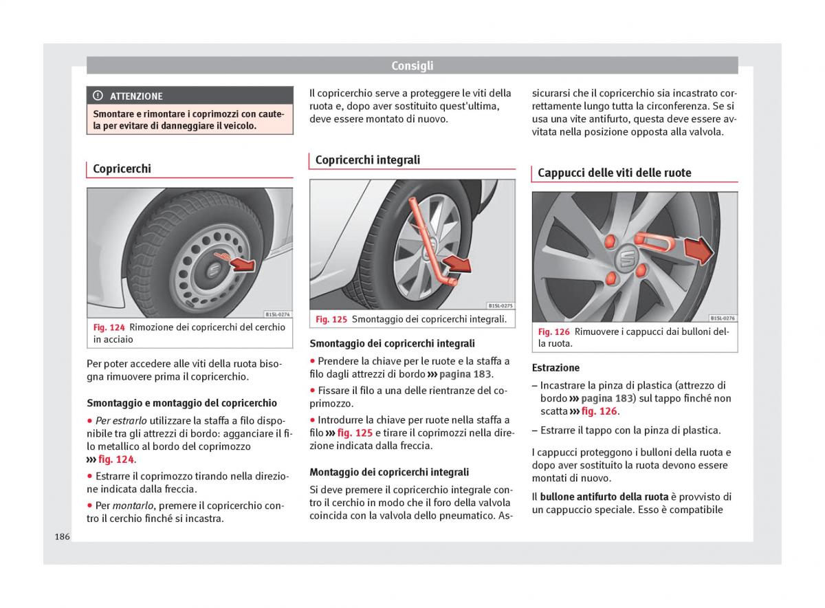 Seat Mii manuale del proprietario / page 188