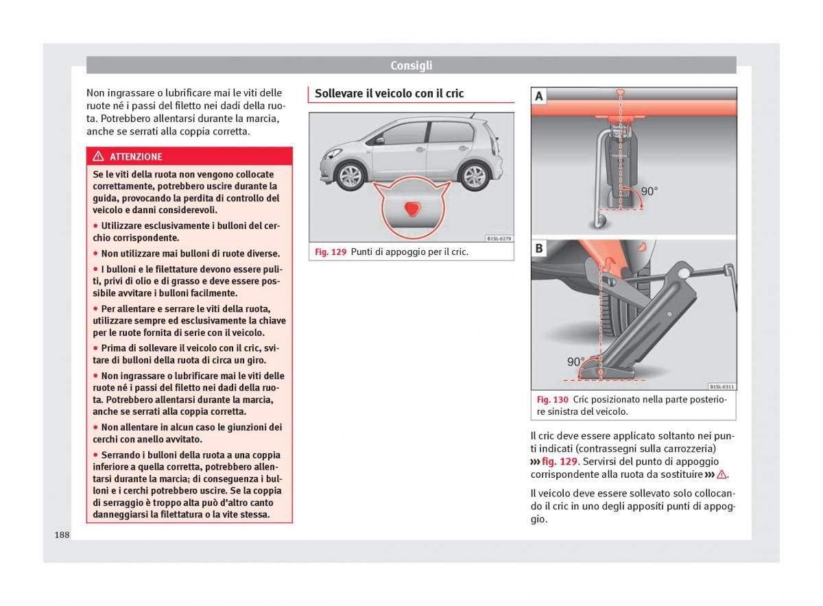 Seat Mii manuale del proprietario / page 190