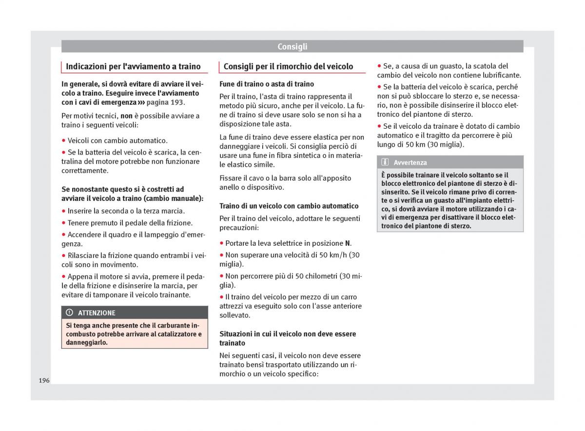 Seat Mii manuale del proprietario / page 198