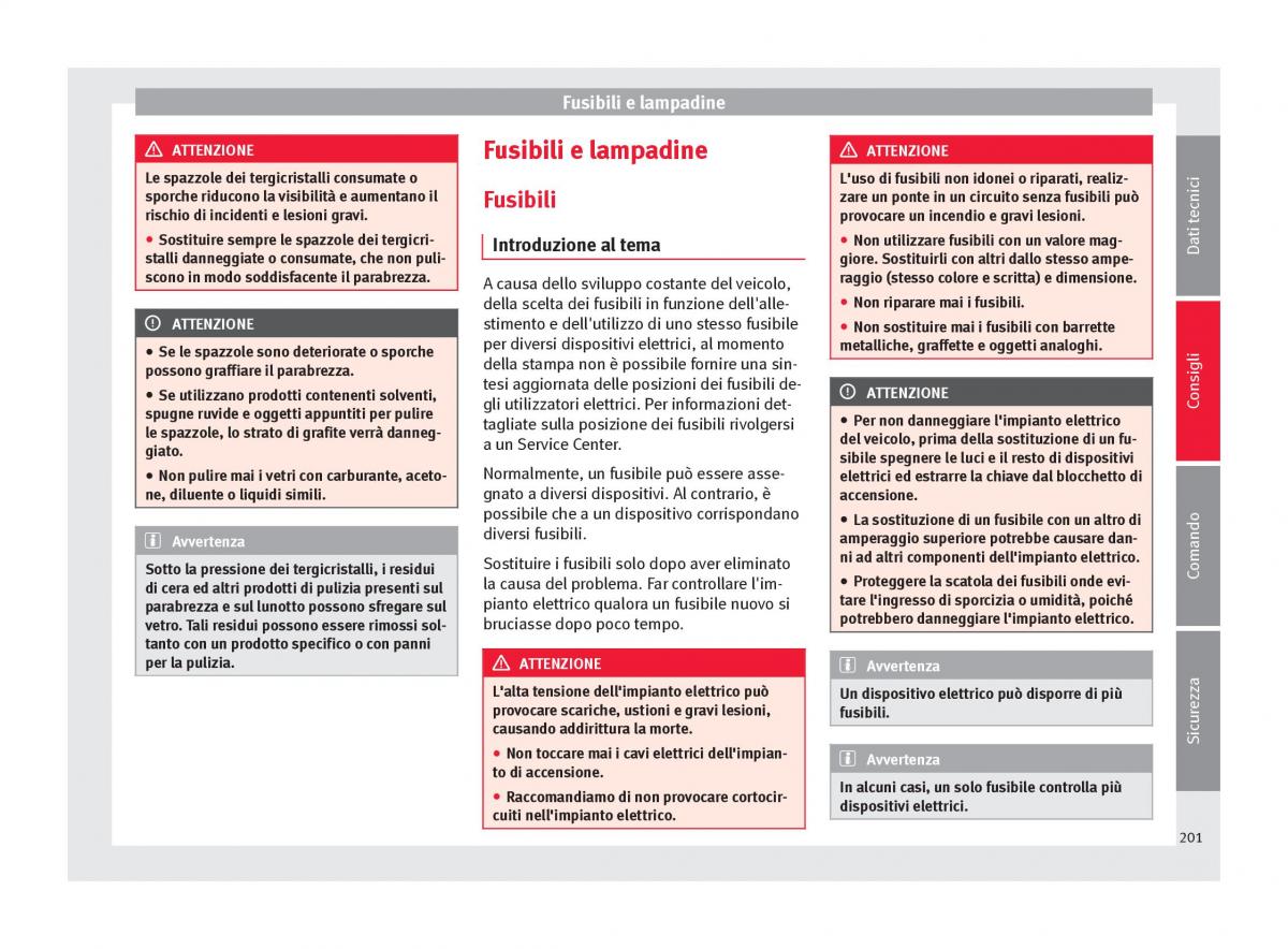 Seat Mii manuale del proprietario / page 203