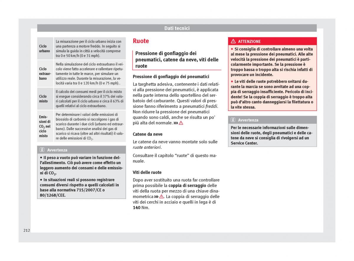 Seat Mii manuale del proprietario / page 214