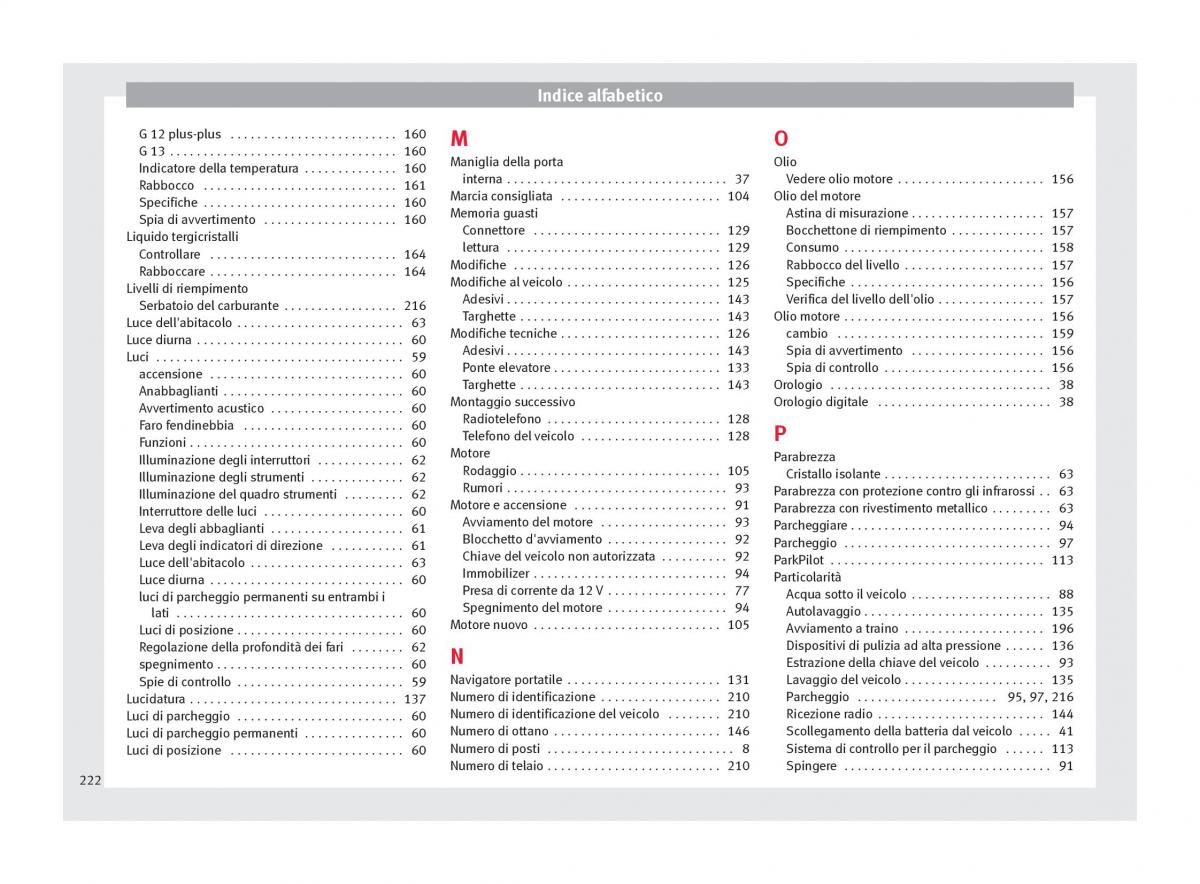 Seat Mii manuale del proprietario / page 224