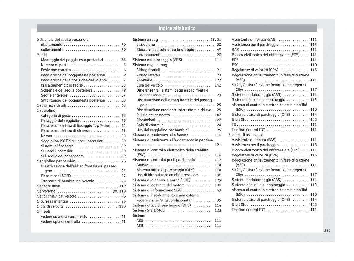 Seat Mii manuale del proprietario / page 227