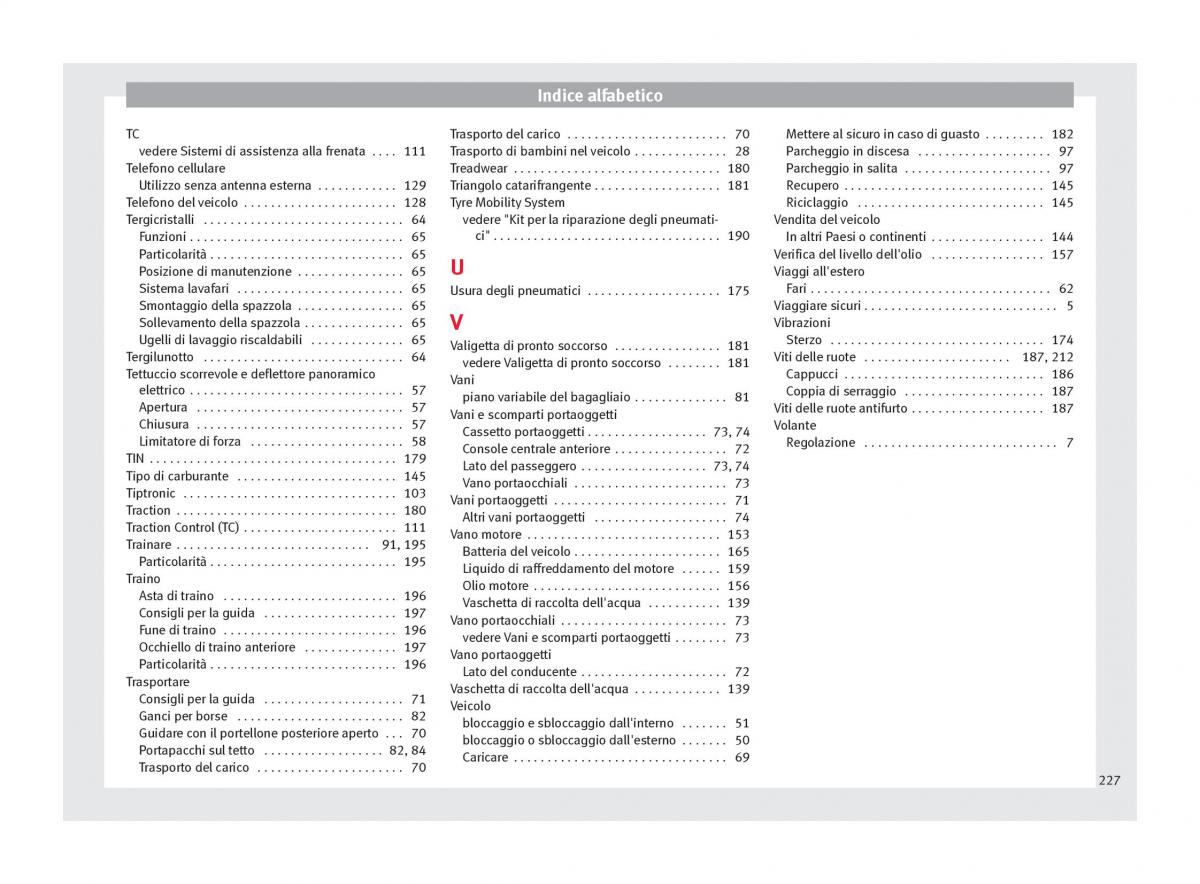 Seat Mii manuale del proprietario / page 229