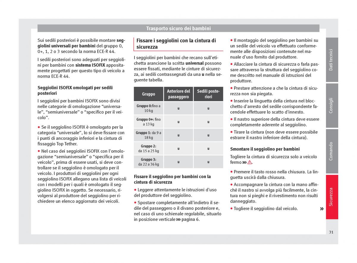 Seat Mii manuale del proprietario / page 33