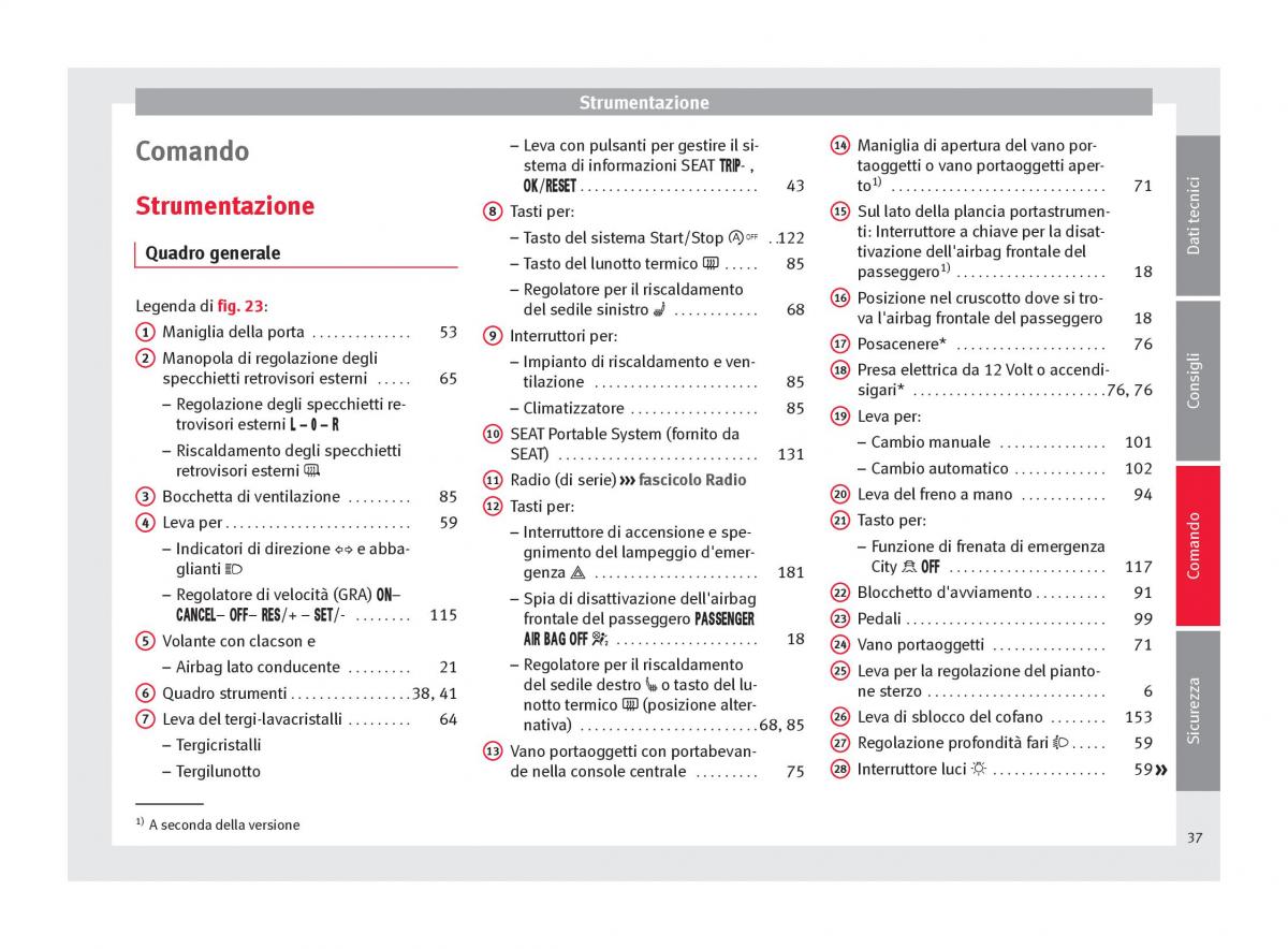 Seat Mii manuale del proprietario / page 39