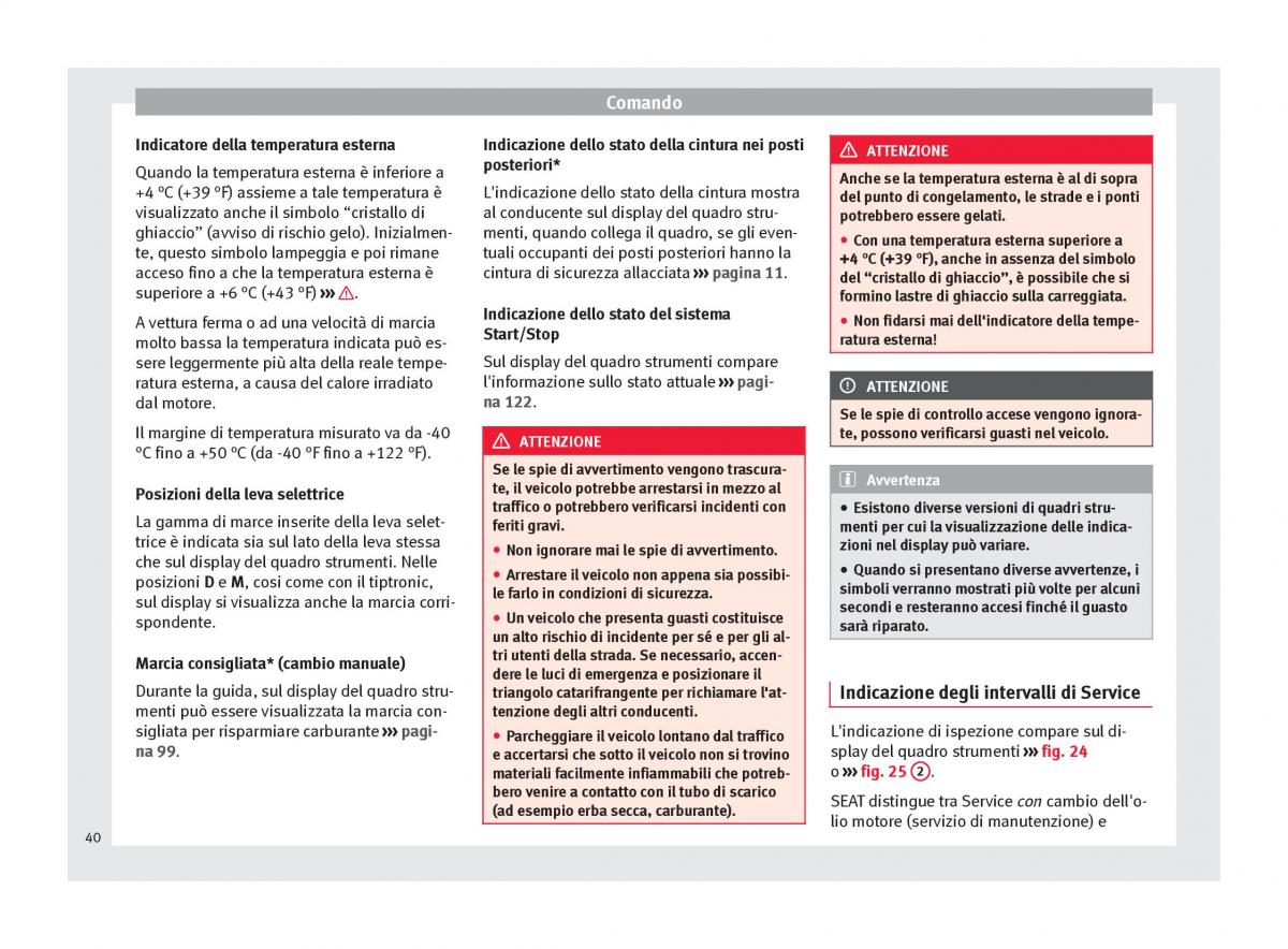 Seat Mii manuale del proprietario / page 42