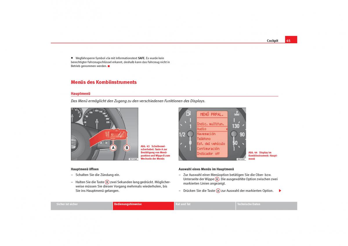 Seat Toledo III 3 Handbuch / page 67