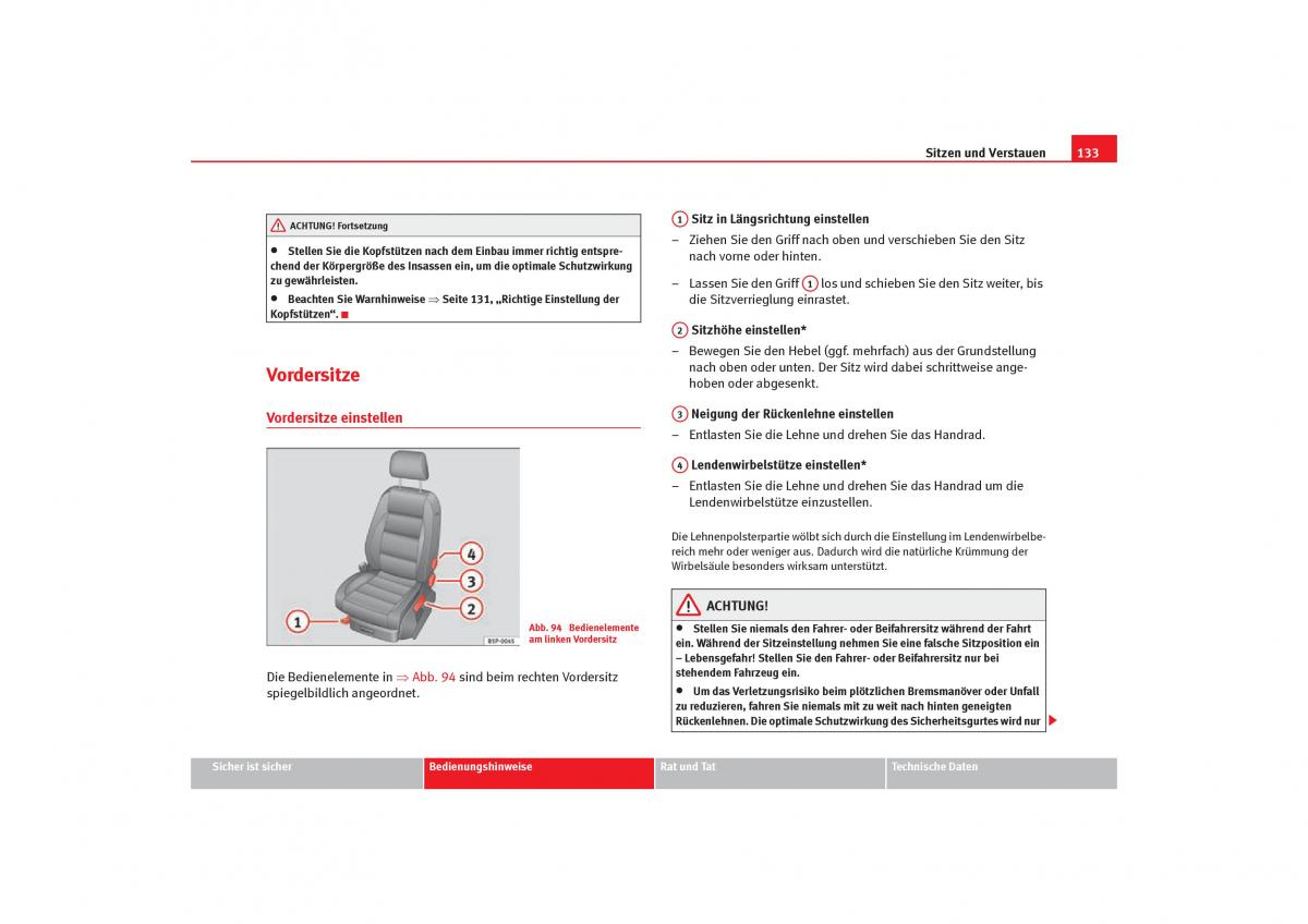 Seat Toledo III 3 Handbuch / page 135