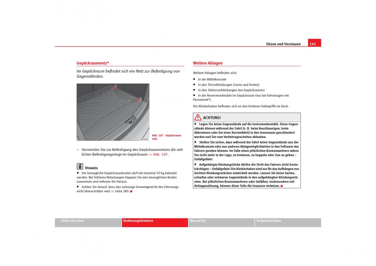 Seat Toledo III 3 Handbuch / page 143