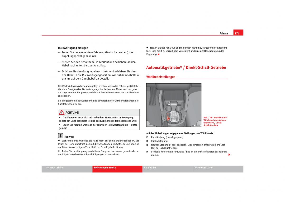 Seat Toledo III 3 Handbuch / page 173