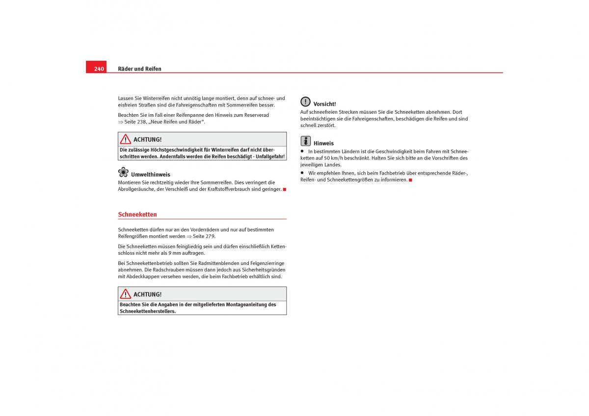 Seat Toledo III 3 Handbuch / page 242