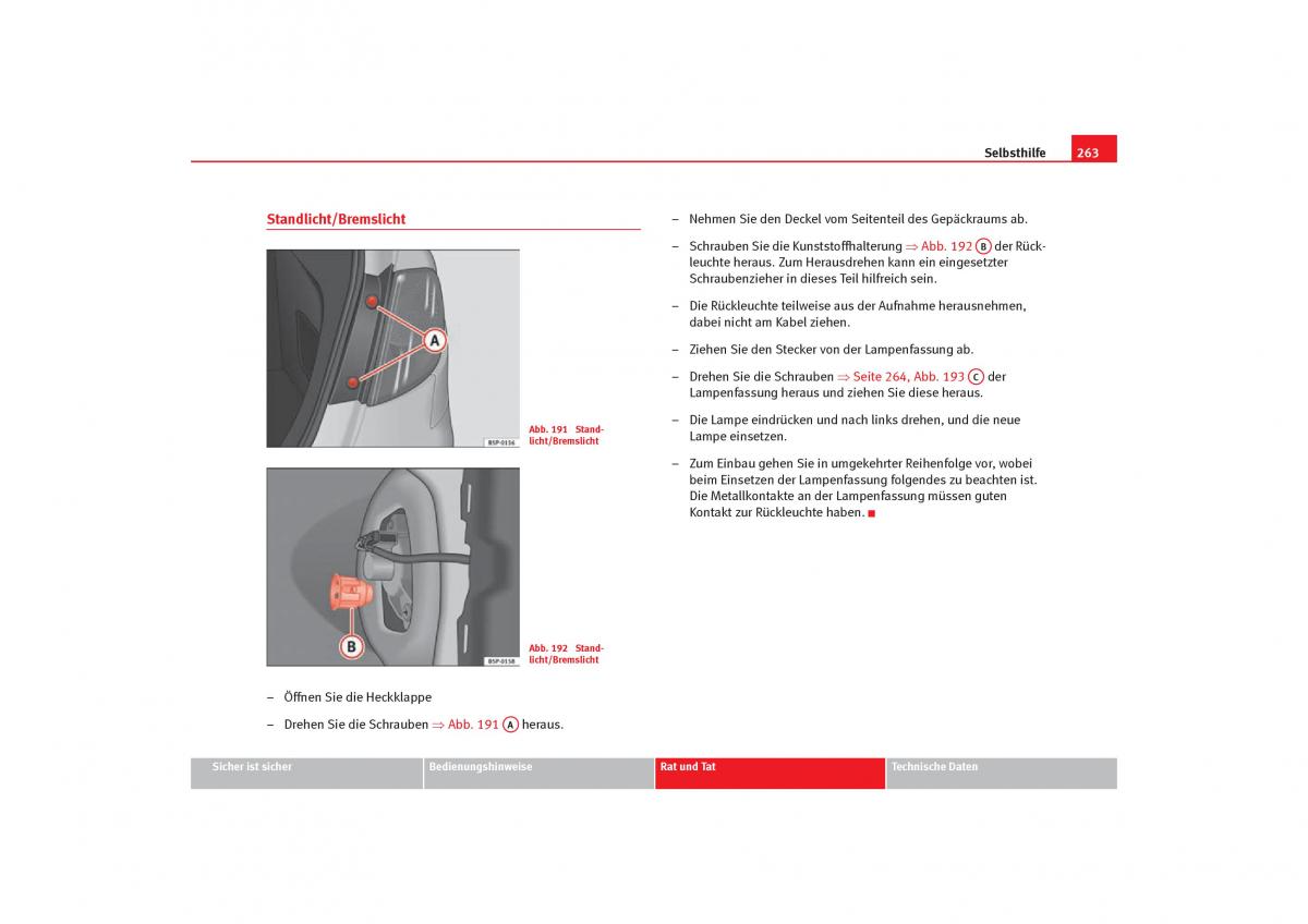 Seat Toledo III 3 Handbuch / page 265