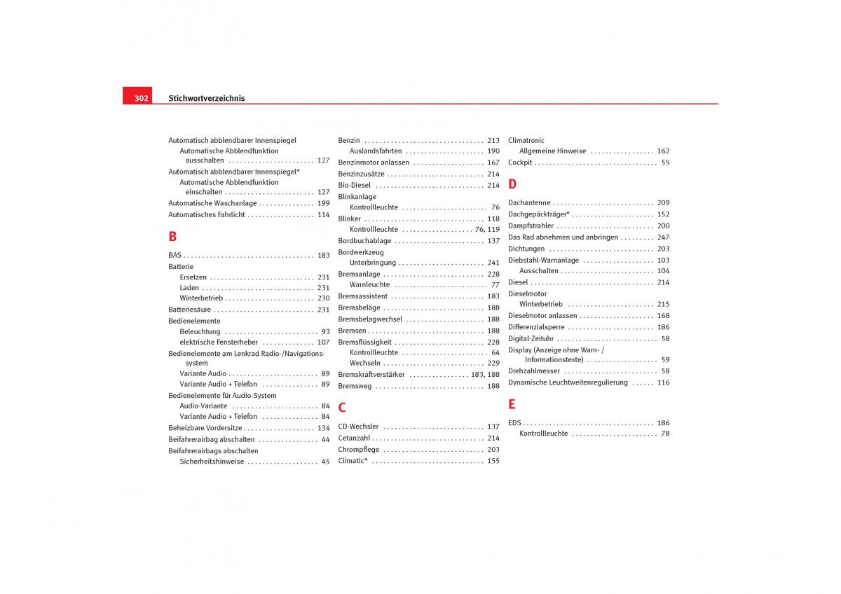 Seat Toledo III 3 Handbuch / page 304