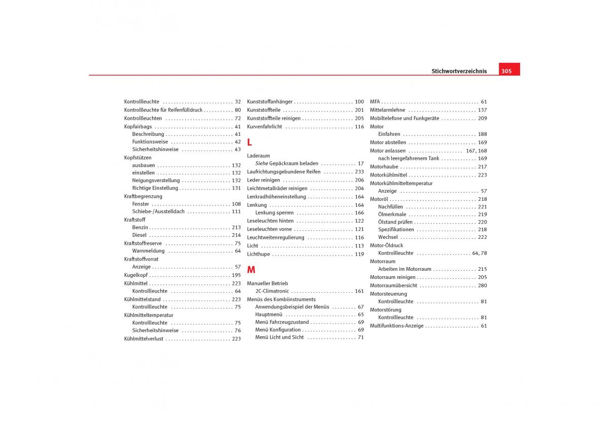 Seat Toledo III 3 Handbuch / page 307