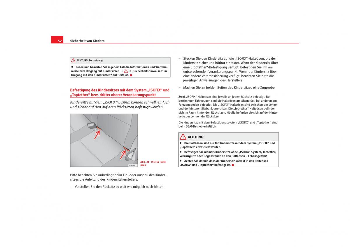 Seat Toledo III 3 Handbuch / page 54