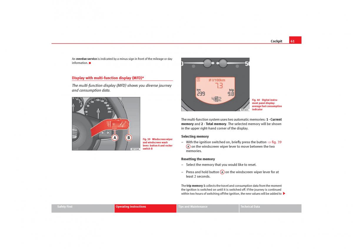 Seat Toledo III 3 owners manual / page 63