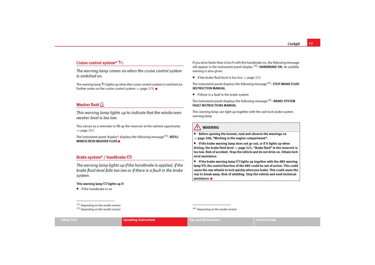 Seat Toledo III 3 owners manual / page 79