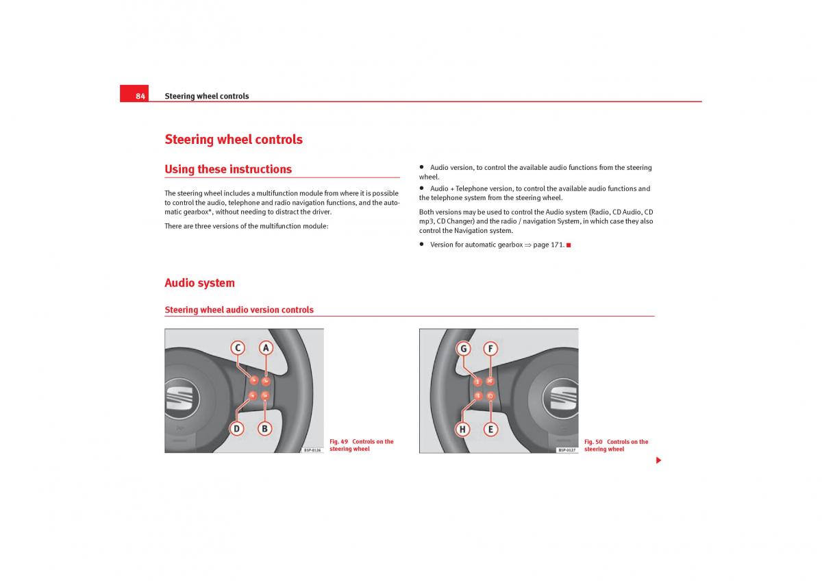 Seat Toledo III 3 owners manual / page 86