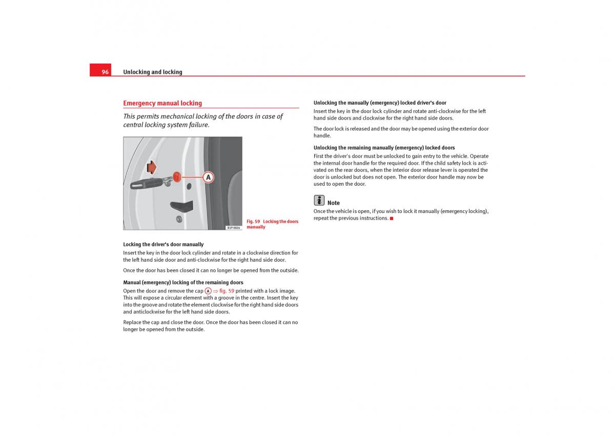 Seat Toledo III 3 owners manual / page 98