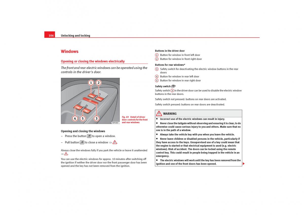 Seat Toledo III 3 owners manual / page 108