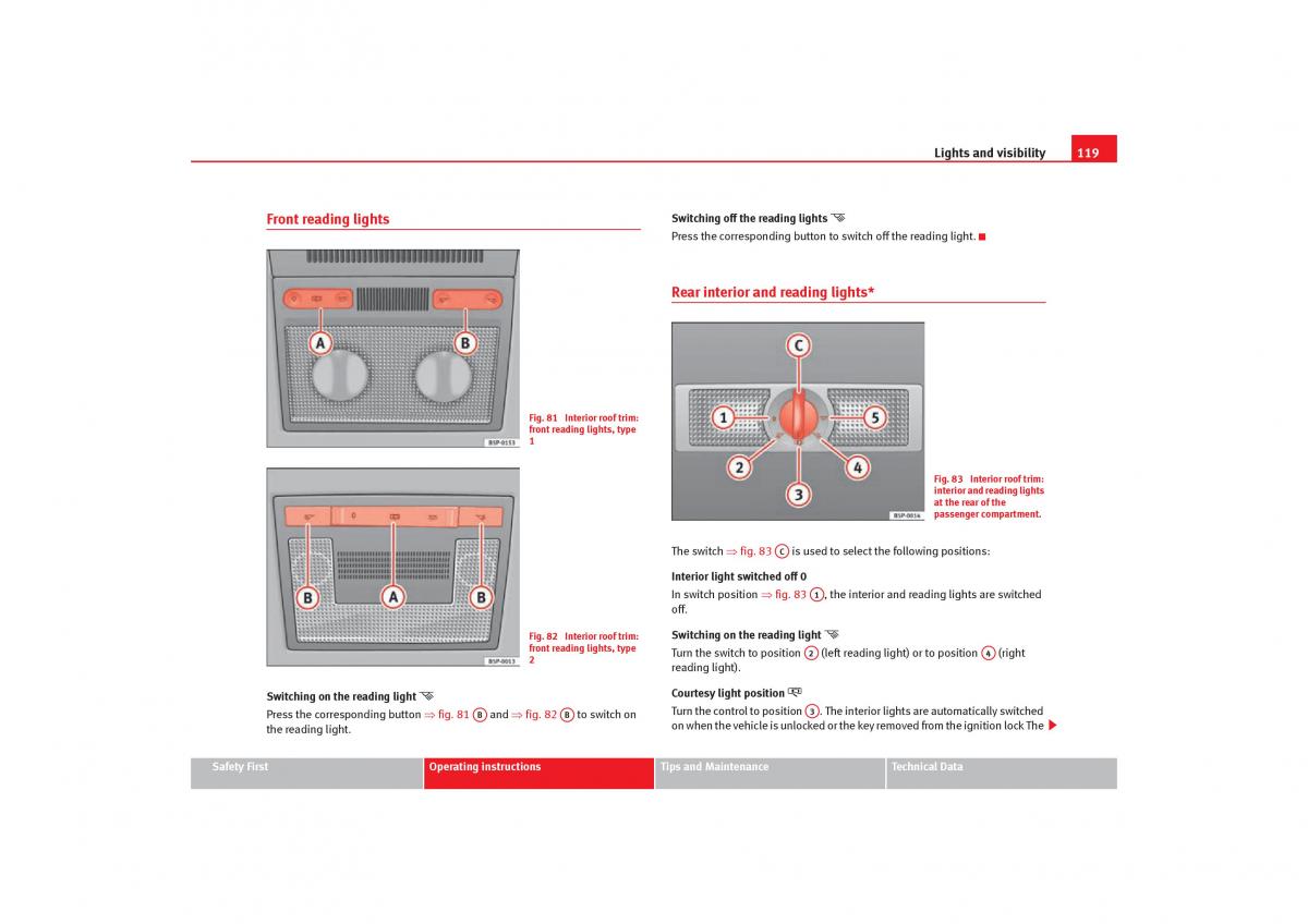 Seat Toledo III 3 owners manual / page 121