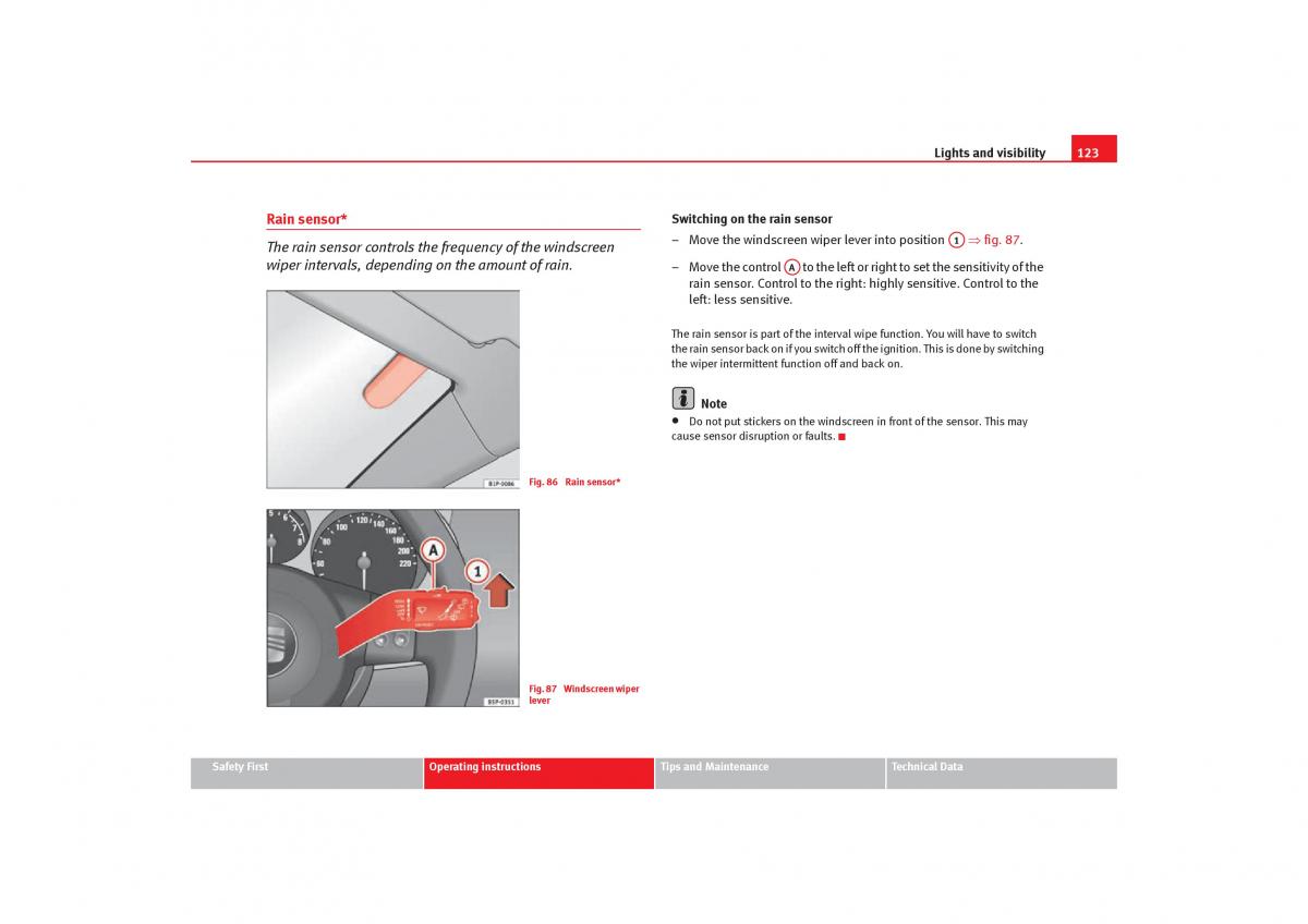 Seat Toledo III 3 owners manual / page 125