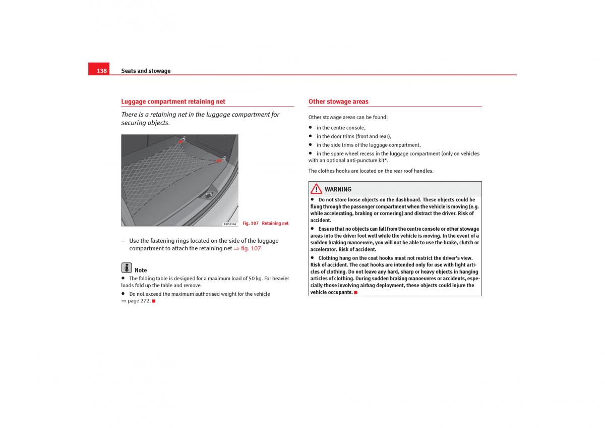 Seat Toledo III 3 owners manual / page 140