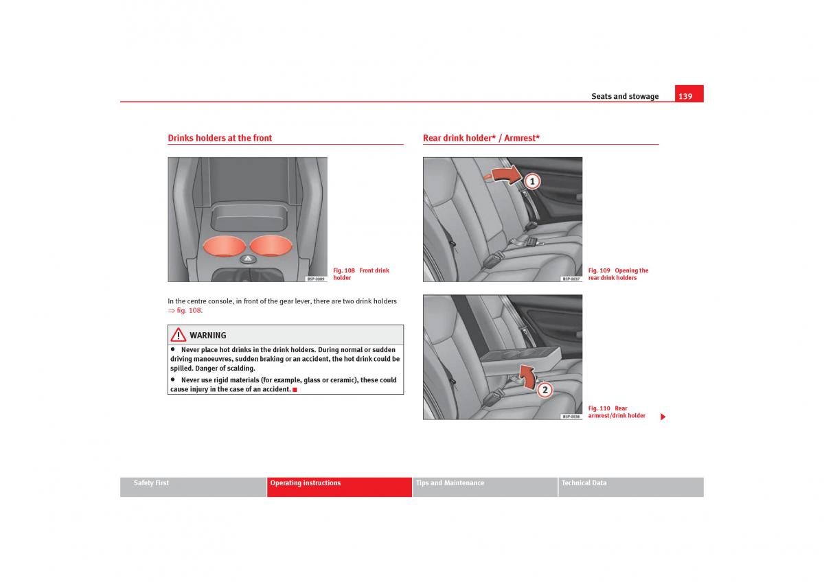 Seat Toledo III 3 owners manual / page 141