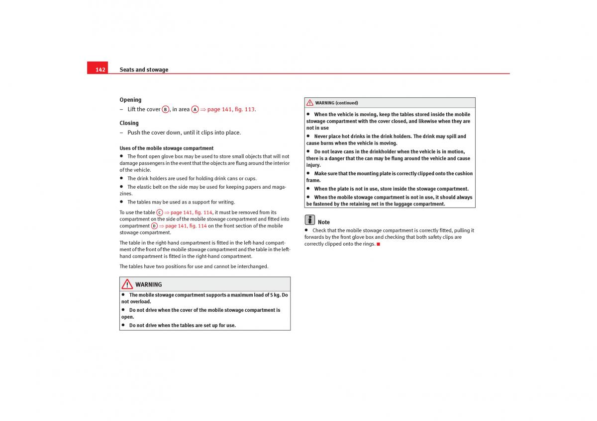 Seat Toledo III 3 owners manual / page 144