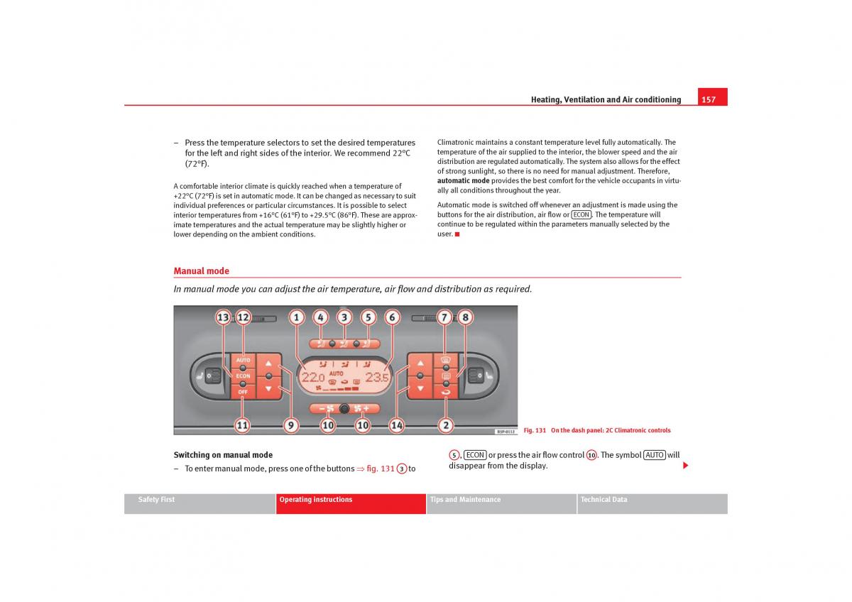 Seat Toledo III 3 owners manual / page 159