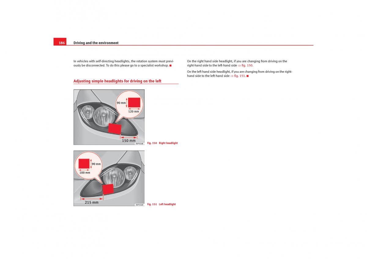 Seat Toledo III 3 owners manual / page 188