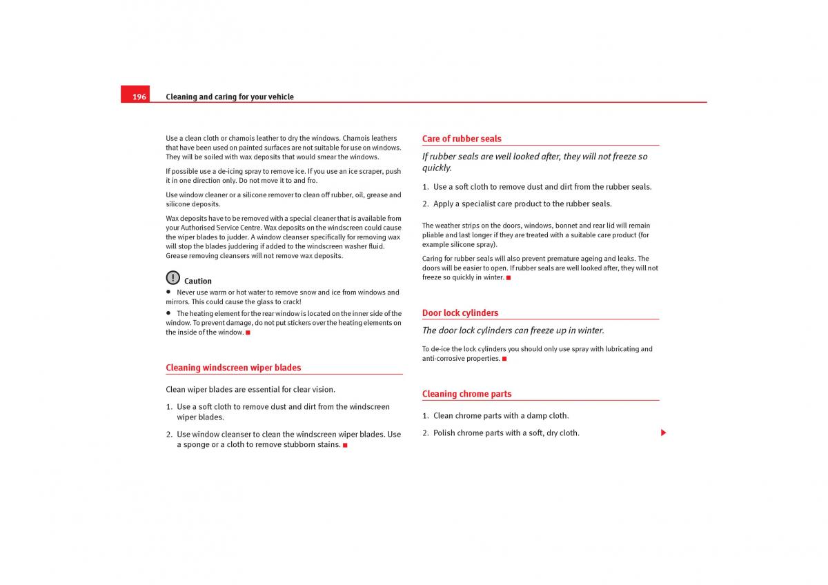 Seat Toledo III 3 owners manual / page 198