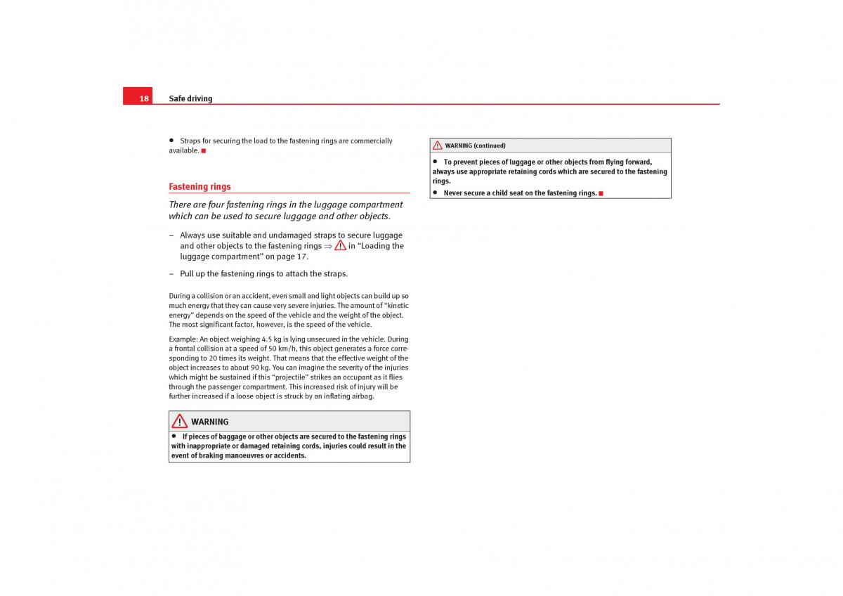 Seat Toledo III 3 owners manual / page 20