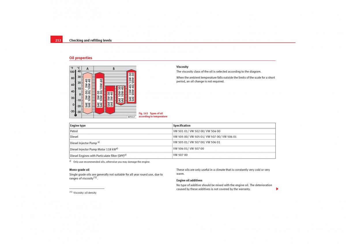 Seat Toledo III 3 owners manual / page 214