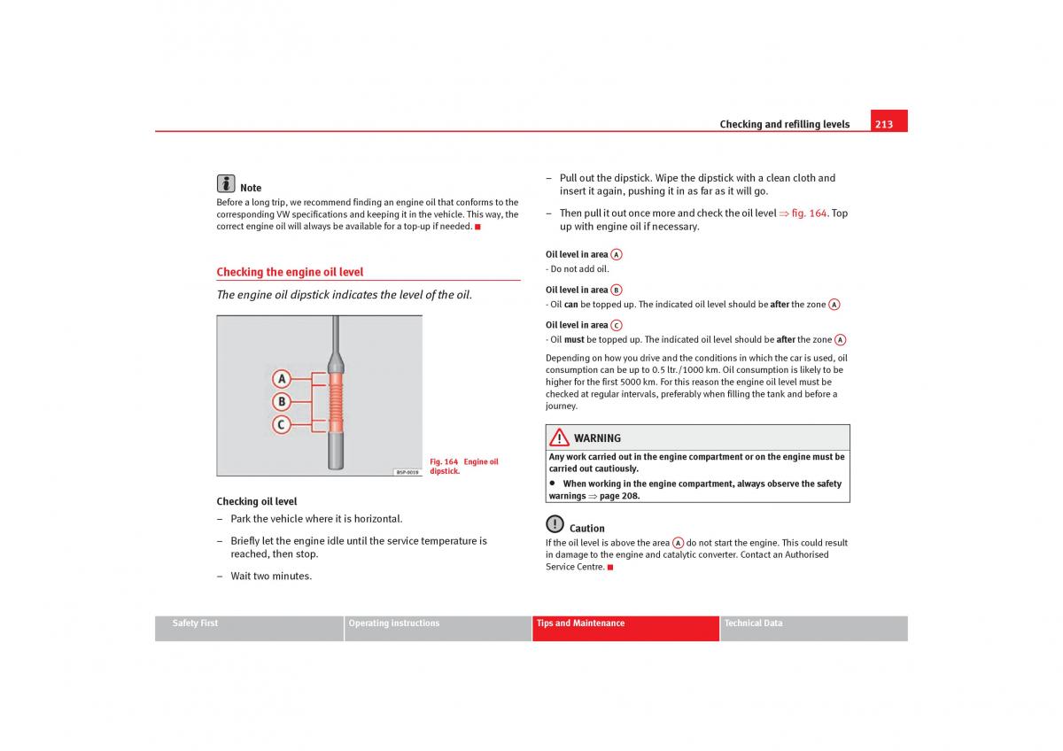 Seat Toledo III 3 owners manual / page 215